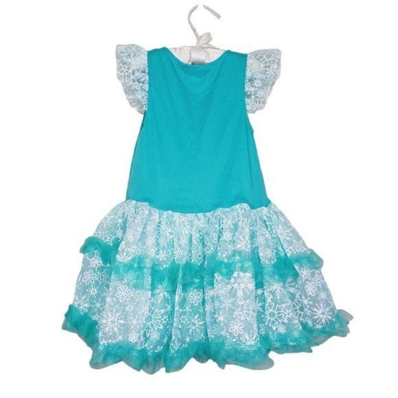 Disney Frozen Elsa Costume Dress Leggings Tutu Shoes Size Child Small 4-6 - Picture 5 of 14